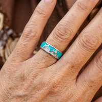 Bohemian Style Zirconia Inlaid Enamel Mountain Sun Ring