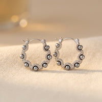 Elegant Vintage-Inspired Chic Alloy Hoop Earrings