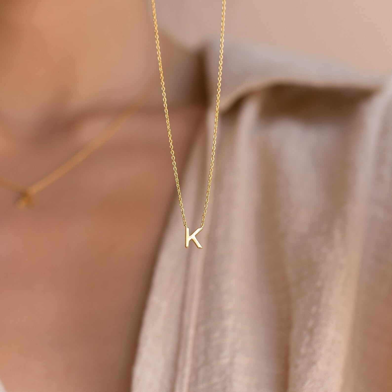Stylish Dainty Initial Letter Necklace