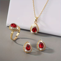 Ruby Teardrop Royal Set