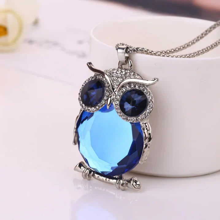 Moonstone owl necklace