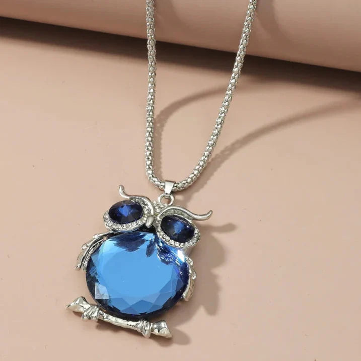 Moonstone owl necklace