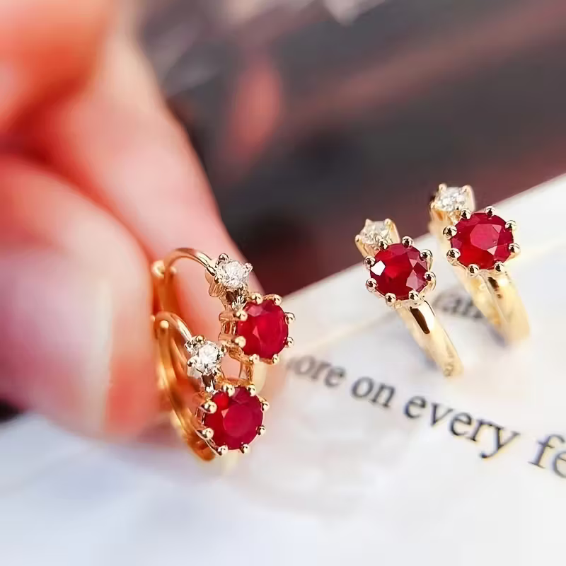 Ruby Spark Earrings