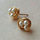 Vintage Pearl Nest Earrings