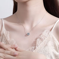 Moss Agate Geometric Round Necklace