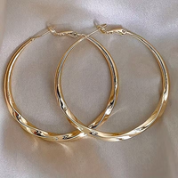Elegant Big Hoop Gold Earrings