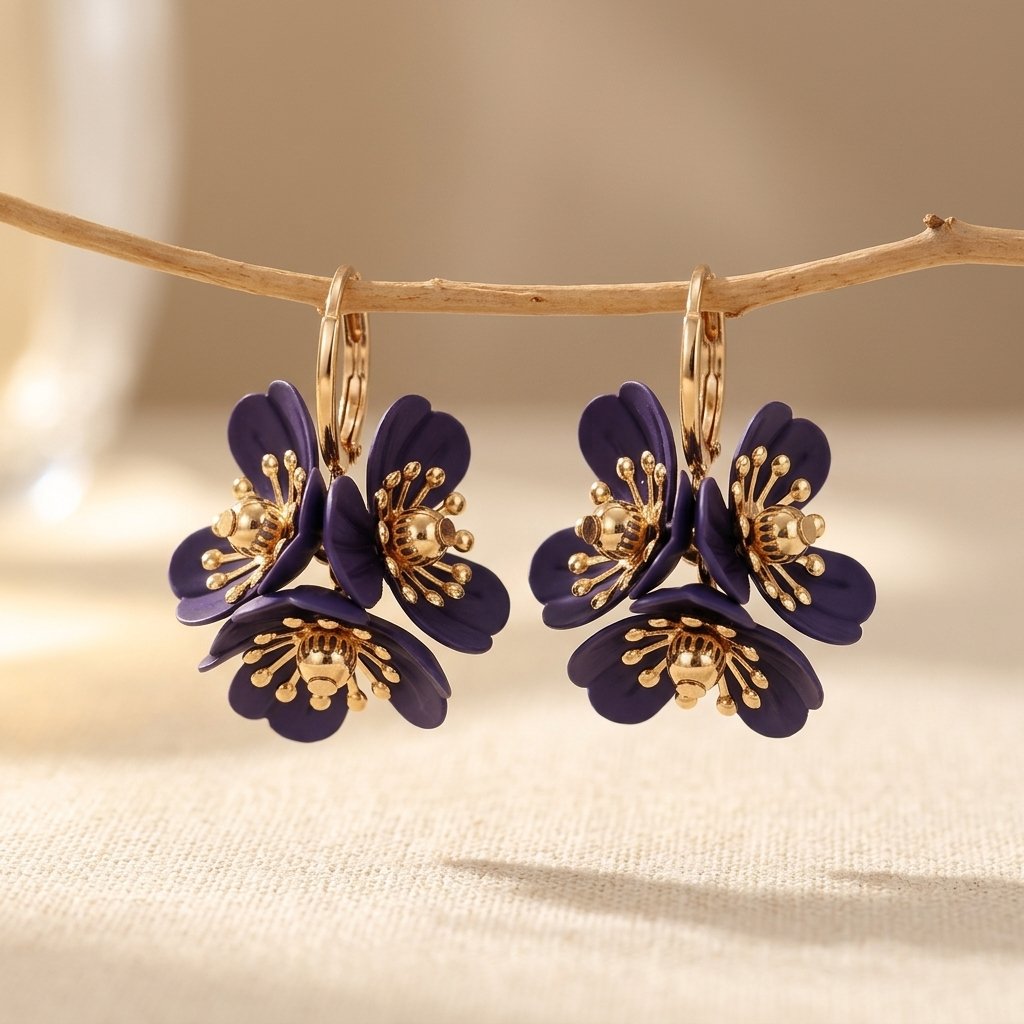 Statement Retro Colorful Flower Tassel Earrings