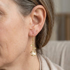 Flower Dangle Vintage Rose Gold Earrings