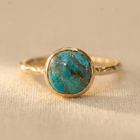 Bohemian Turquoise Gold Ring