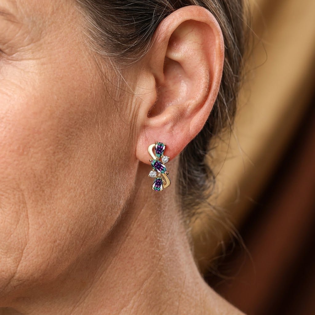 Luxurious Teardrop Marquise Cut Synthetic Earrings