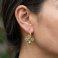 Ethnic Enamel Small Girls Hoops