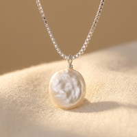 Sterling Silver Sparkling Pearl Necklace