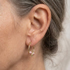 Hoop Rose Earrings