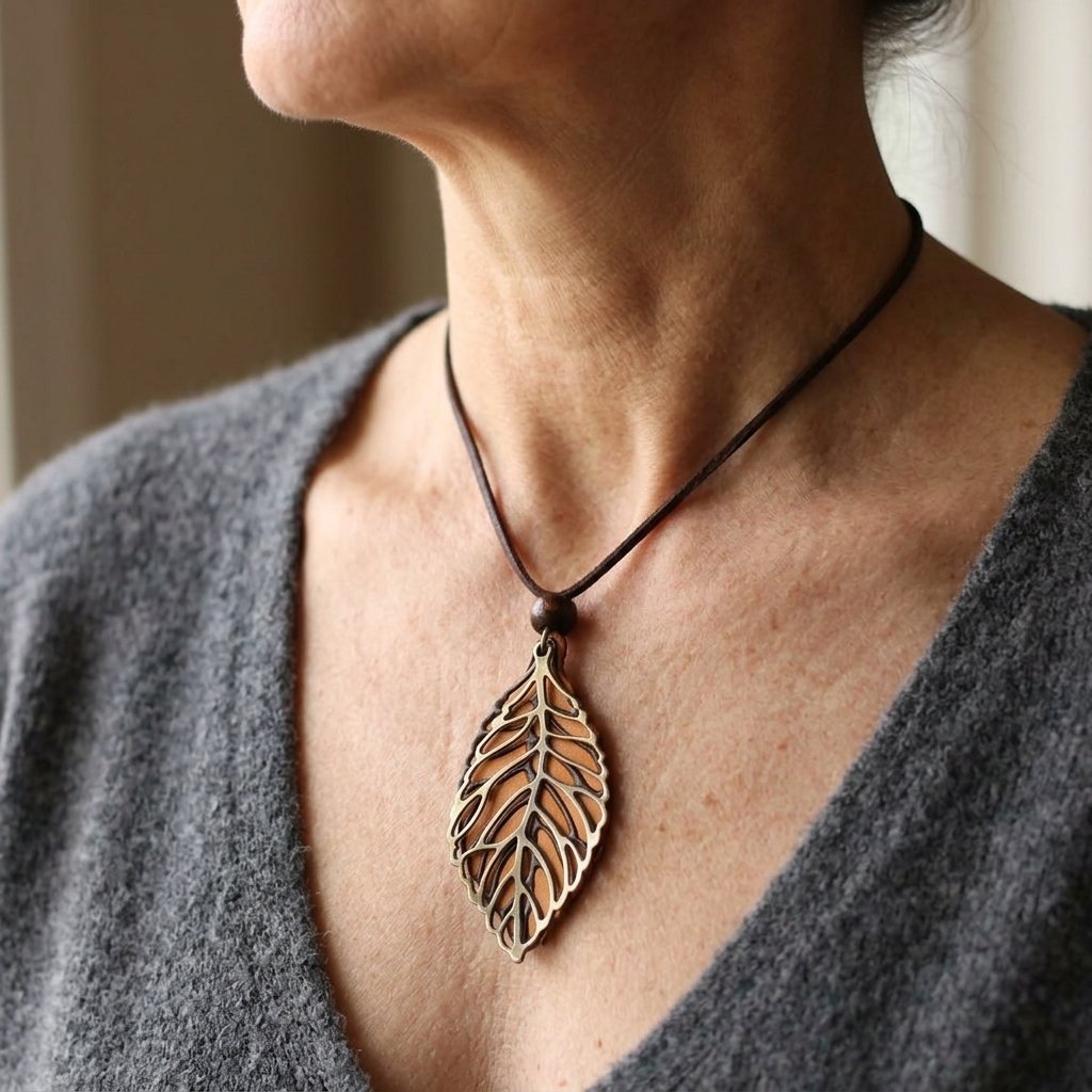 Boho Vintage Faux Leather Pendant
