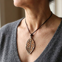 Boho Vintage Faux Leather Pendant
