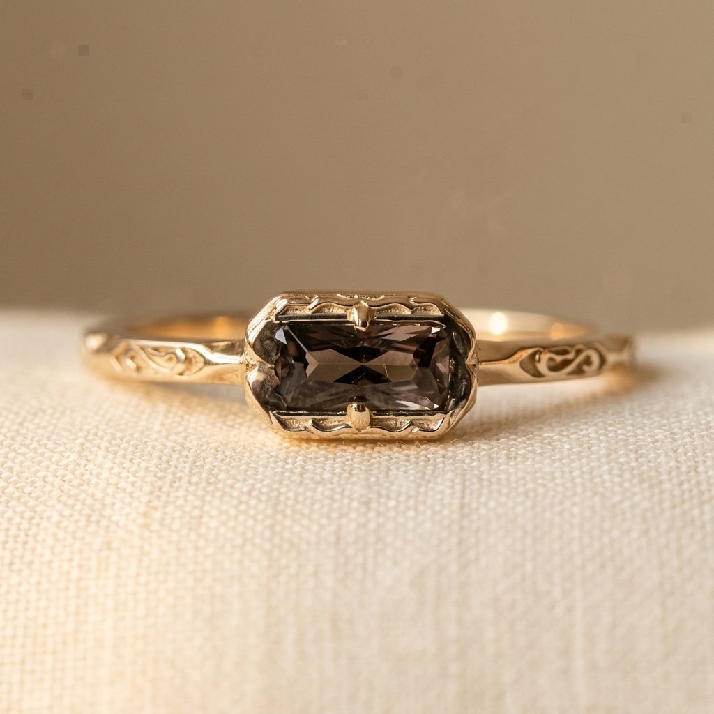 Vintage Engagement Anniversary Crystal Ring