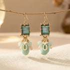 Pair Retro Bead Clip-On Earrings