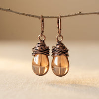 Boho Handcrafted Distressed Metal Wrap Earrings