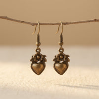 Vintage Heart Flowers Earrings
