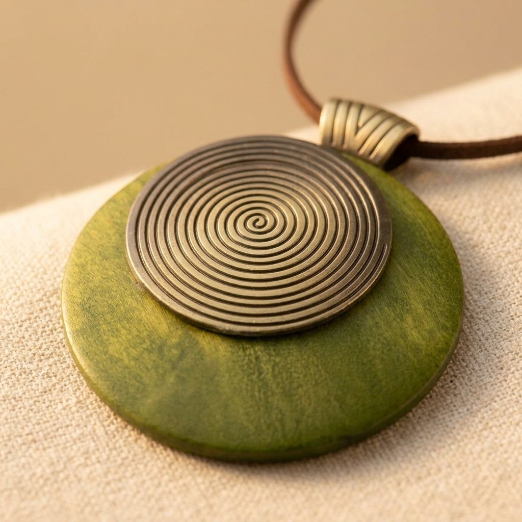 Retro threaded pendant long necklace