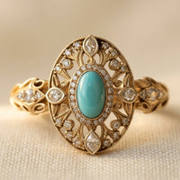 Turquoise Zirconia Ring