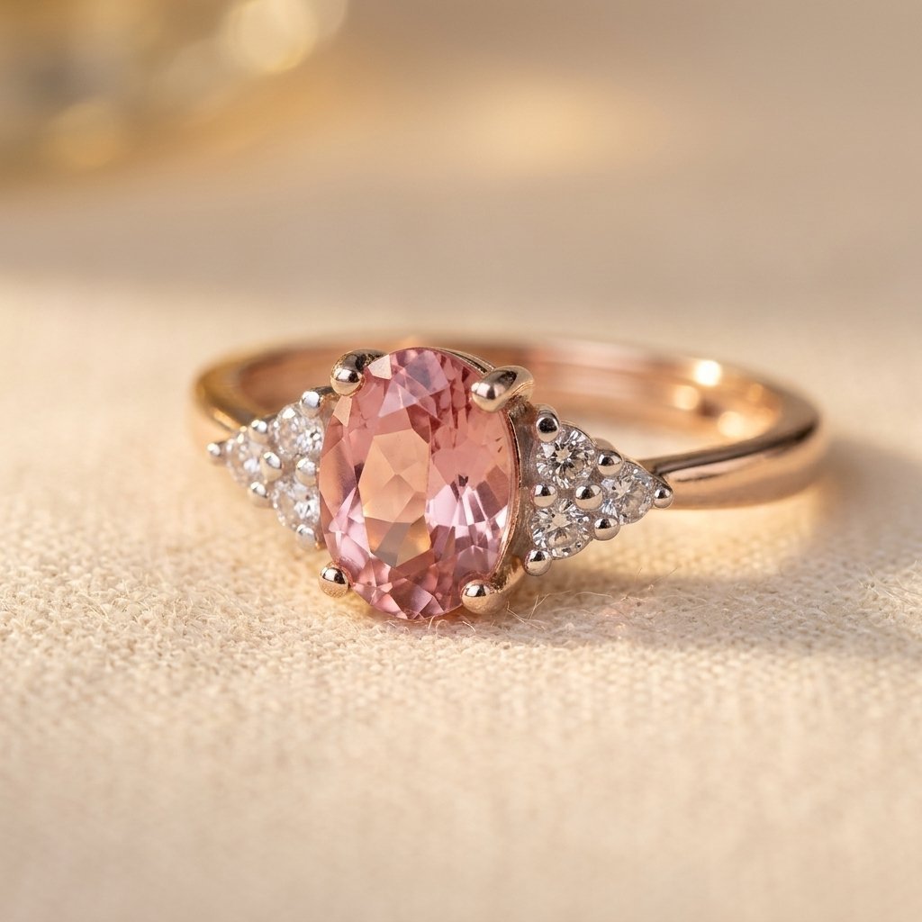 Elegant Pink Crystal ring