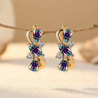 Luxurious Teardrop Marquise Cut Synthetic Earrings