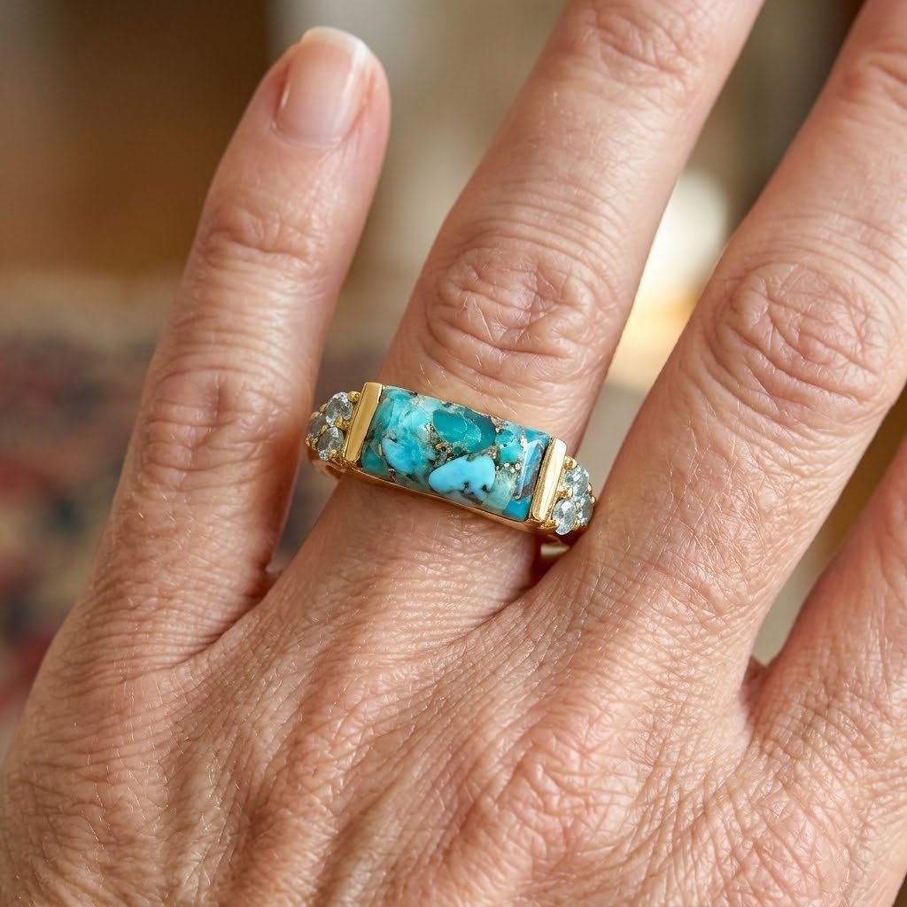 Vintage Turquoise Statement Ring