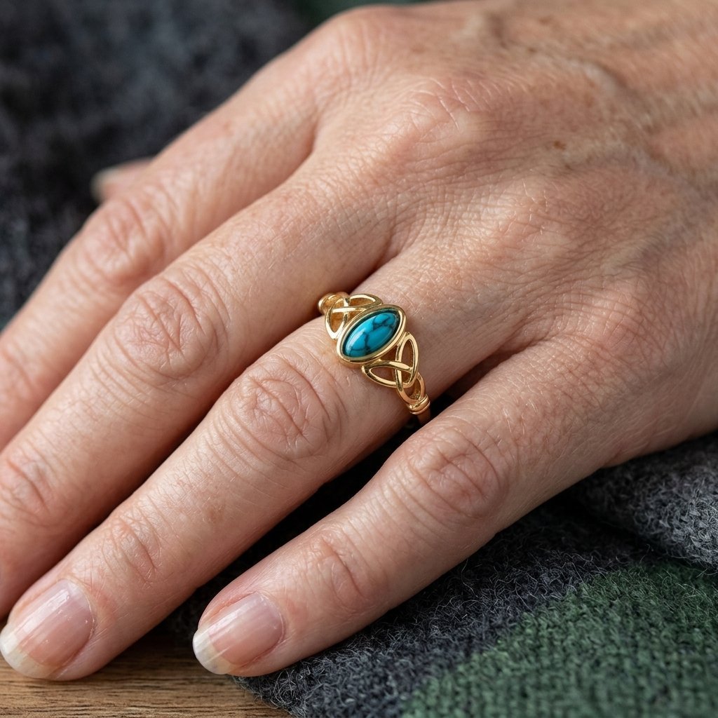 Turquoise Leaf Ring