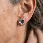 Silver Flower Stud Earrings