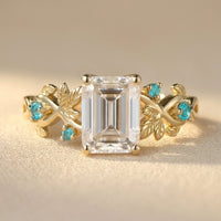 Vintage Leaf Cubic Zirconia Ring