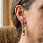 Retro Flower Imitation Pearl Earrings