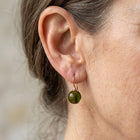 Green Bright Drop Earrings