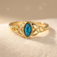 Turquoise Leaf Ring