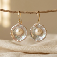 Sterling Silver Baroque Pearl Earrings