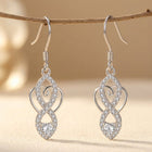 Celtic Knot Earrings 925 Sterling Silver Infinity Dangle Drop Earrings