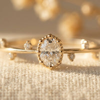 Inlaid Zirconia Outfits Copper Tone Ring