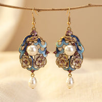 Tassel Animal Enamel Medieval Dangle Earrings
