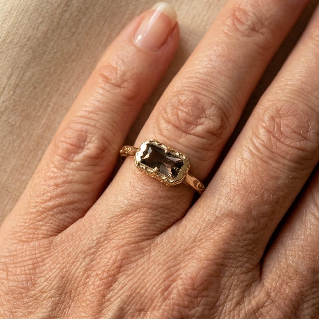 Vintage Engagement Anniversary Crystal Ring