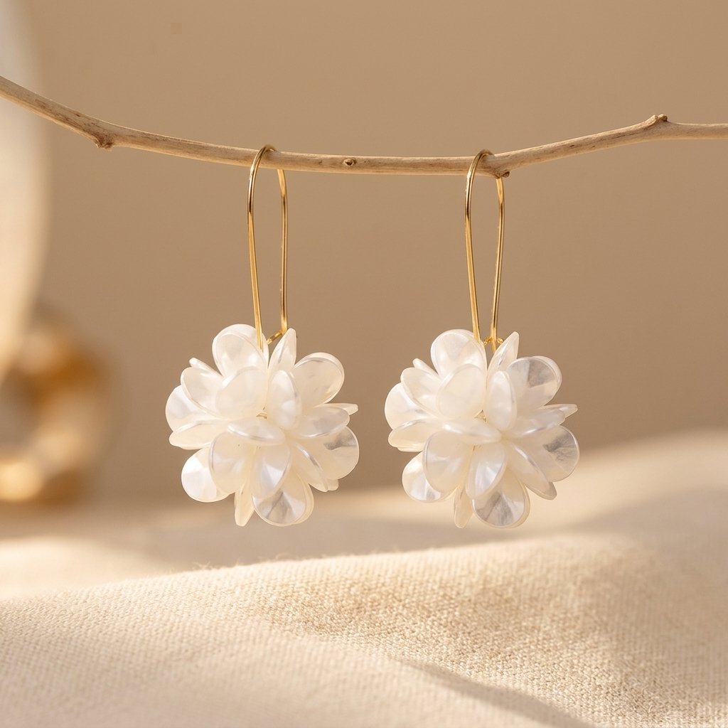 White Blossom earrings