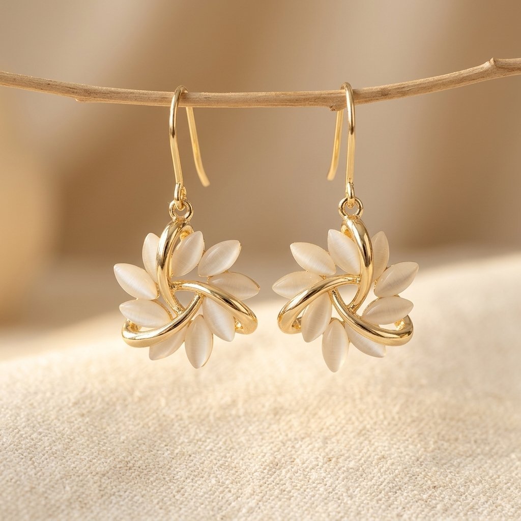 Opal Petal earrings