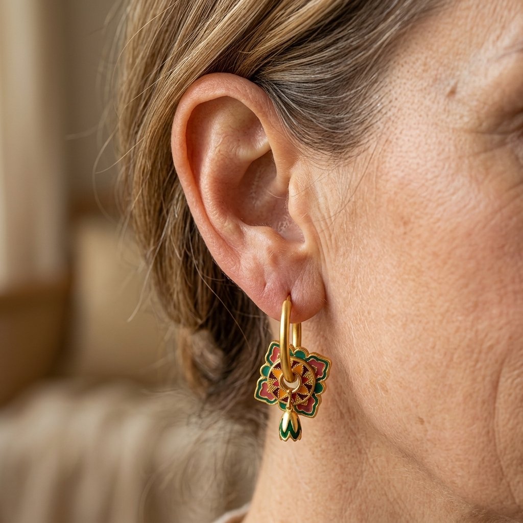 High-End Enamel Painted Clip-On Earrings