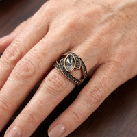 Elegant Black Crystal ring