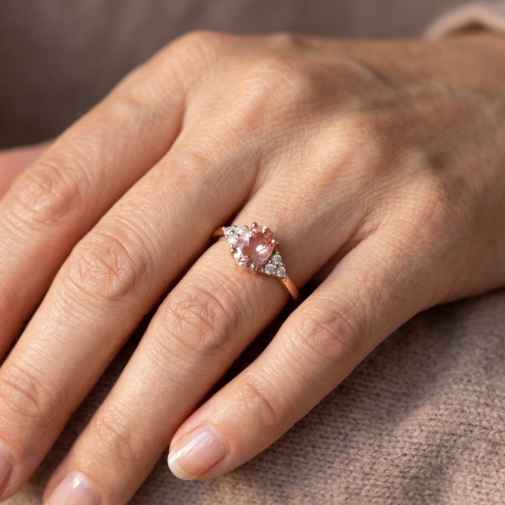 Elegant Pink Crystal ring