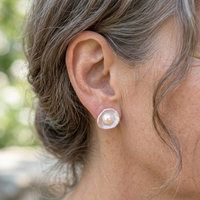 Sterling Silver Baroque Pearl Earrings