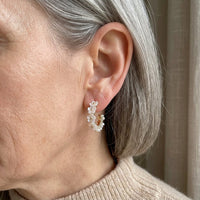 Elegant Vintage-Inspired Flower Hoop Earrings