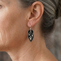 Silver Floral Dangle Earrings