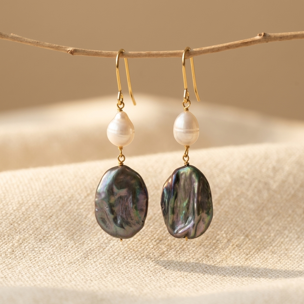 Pearl Teardrop Drop Earrings