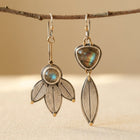 Retro Bohemian Leaf Zirconia Earrings
