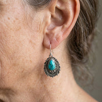 Vintage Drop Turquoise Dangle Earrings
